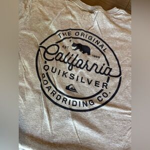 Quiksilver Gray Short Sleeve Tee Casual Comfort Men’s Size M
